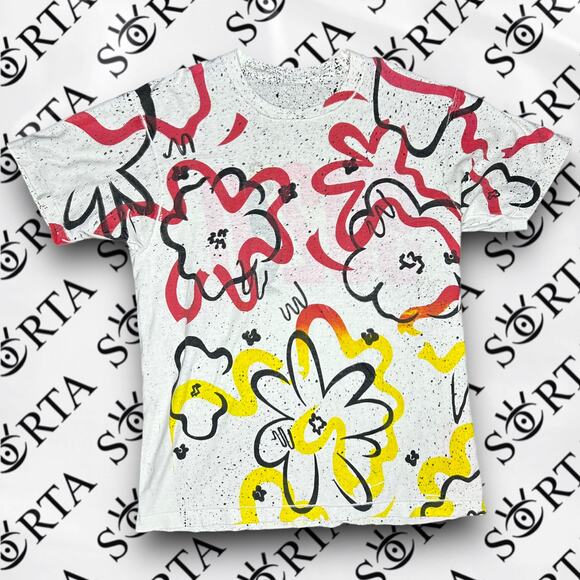 VTG 1991 Luke Perry Beverly Hills 90210 Reverse print AOP Rare Shirt - Picture 5 of 11